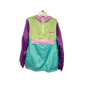Vintage Rugrats Windbreaker Jacket 90s Colorblock Chuckie Angelica Medium